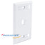 White 1-port flush style wall plate with ID windows for network cabling installations