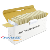 Wavenet 4-port ivory faceplate 25-pack bulk box with internal cable management dividers and ID window labels