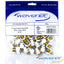 Wavenet F-Type snap-in keystone connectors 3GHz gold plated white 25-pack for network cabling