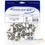 25-pack of white Wavenet F-Type snap-in keystones, 3GHz nickel plated connectors for structured cabling installations
