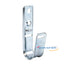 Galvanized steel J-hook wall mount bracket with mounting holes and cable support loop for networking hardware installation