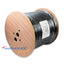 Wavenet RG-11 coaxial cable spool with wooden reel, black dual shield CCS conductor, 1000 feet on Reelex II reel