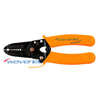 Wavenet WAV-T5021 wire cutter and stripper tool with orange handles and black metal head showing gauge measurements