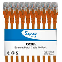 ICC Cat6A FTP Patch Cable 10 Pack- 5ft - Orange