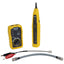 Klein Tone and Probe Trace Kit with yellow multimeter, tone generator, and test cable for network cabling diagnostics