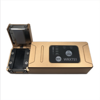 WRXTS1 thermal stripper tool with tan housing, open lid showing heating element and control panel for single and ribbon fibe…