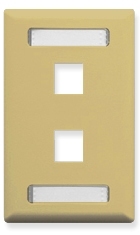 ICC Cabling Products: Ivory 2 Port Station ID Wall Plate 