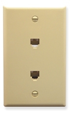 ICC Cabling Products: Ivory Dual 6P6C Integrated Wall Plate
