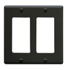 ICC Cabling Products IC107DFDBK Black 2 Gang Decora Faceplate
