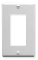 ICC Cabling Products: IC107DFSWH 1 Gang Decora Faceplate 