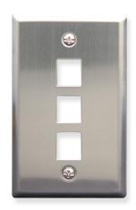 ICC Cabling Products: 3 Port Stainless Steel Wall Plate