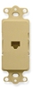 ICC IC630DI6IV Ivory Decora Insert with Integrated RJ11 Voice Jack
