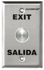 SECO-LARM: SD-7204SGEX1Q Vandal Proof "Exit" and SALIDA Push to Exit Plate