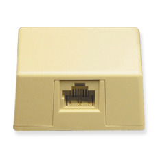 ICC Cabling Products: IC635DS4IV Ivory 8P4C Keyed Surface Mount Jack 