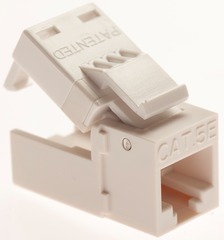 Platinum Tools: 705WH-40 White Keystone Cat5e EZ-SnapJack 40 Pack