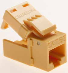 Platinum Tools: 705YL-40 Yellow Keystone Cat5e EZ-SnapJack 40 Pack