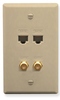 ICC ICRDS2F5IV (2) RJ-45 CAT 5e and (2) F-Type IDC Integrated Wall Plate Ivory