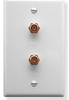 ICC IC630EGGWH (2) CATV F-Type Integrated Wall Plate White