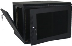 Quest Manufacturing: WM2019-07-02 7 RMS Black Wall Mount Cabinet Enclosure