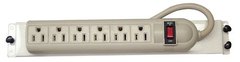 Channel Vision: C-0702 Bracket/Power Strip with 6 Horizontal Outlets