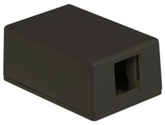 ICC Cabling Products: IC107SB1BK 1 Port Black Surface Mount Box 