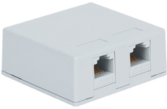 ICC Cabling Products: IC625S52WH White 8P8C Dual Cat5e Surface Mount Jack   