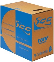 ICC: ICCABR6EBL Cat6e 600 MHz CMR Rated Cable 1000ft Blue   