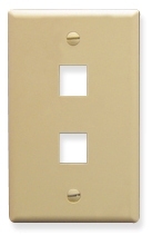 ICC Cabling Products: IC107F02IV 2 Port Keystone Wall Plate