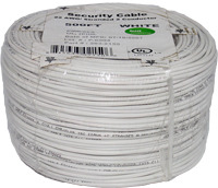 Security Wire: 22/2 Solid Alarm Wire 500ft Coil Pack White  