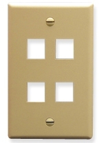 ICC Cabling Products: IC107F04IV 4 Port Keystone Wall Plate