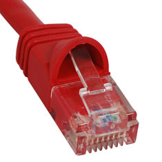ICC Cabling Products: ICPCSK01RD Red 1 ft Cat 6 Patch Cable