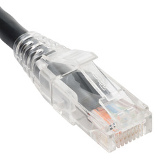 Buy the ICC ICPCST01BK 1ft Black Cat6 Clear Boot Patch Cord today!  Choose Cabling Plus for all your patch cord needs! 