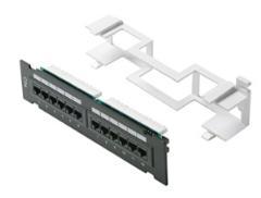 Steren: Cat5e Vertical 12 Port Patch Panel with Bracket