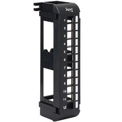 ICC 12 port vertical blank HD patch panel with wall mount bracket in black Main image