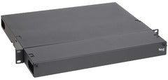 ICC 3 Panel Fiber Optic Rack Mount Enclosure with 1 RMS in dark gray, front-loading design with pull-out drawer Main image