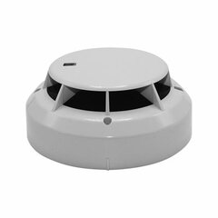 HOC-SOE-24V conventional photoelectric smoke detector with white housing and black sensor ring for fire safety systems Main image
