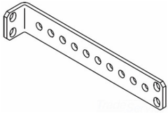 Chatsworth Stand-Off Tie L Bracket with elongated horizontal bar and mounting holes for structured cabling rack installation