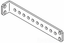 Chatsworth Stand-Off Tie L Bracket with elongated horizontal bar and mounting holes for structured cabling rack installation