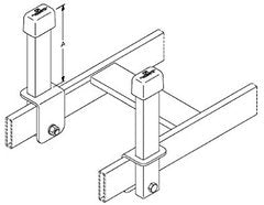 Chatsworth 6-inch cable retaining post pair with mounting brackets for server rack cable management Main image