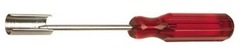 Platinum Tools 8 inch BNC removal tool with red handle and metal shaft for disconnecting BNC connectors
