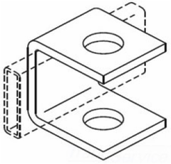 Chatsworth runway support bracket with dual mounting plates and vertical rail attachment for data center rack cable manageme…