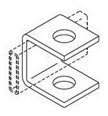 Chatsworth runway support brackets pair showing two stacked mounting plates with circular cable routing holes and side mount…