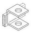 Chatsworth runway support brackets pair showing two stacked mounting plates with circular cable routing holes and side mount…