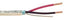 18 gauge 2 conductor stranded shielded plenum cable with red and black copper wires and protective shielding