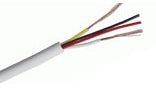 18 gauge 6 conductor stranded plenum multi-conductor cable with white jacket and color-coded interior wires