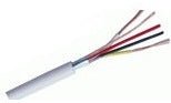 18 gauge 6 conductor stranded shielded plenum cable with color-coded wires and protective jacket Main image