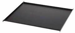 Black fixed rack shelf 20 inches wide for server rack cable management and equipment mounting Main image
