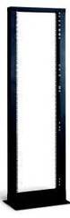 Kendall Howard 2 Post Cable Cove Equipment Rack, 78 inches tall with black frame and open design for cable management