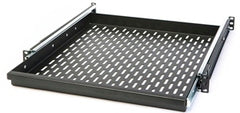 Kendall Howard 20-inch vented rack mountable sliding shelf with perforated steel surface and ball bearing slides