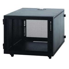 Kendall Howard SOHO 8U black server rack cabinet with mesh front and side panels for networking equipment Main image